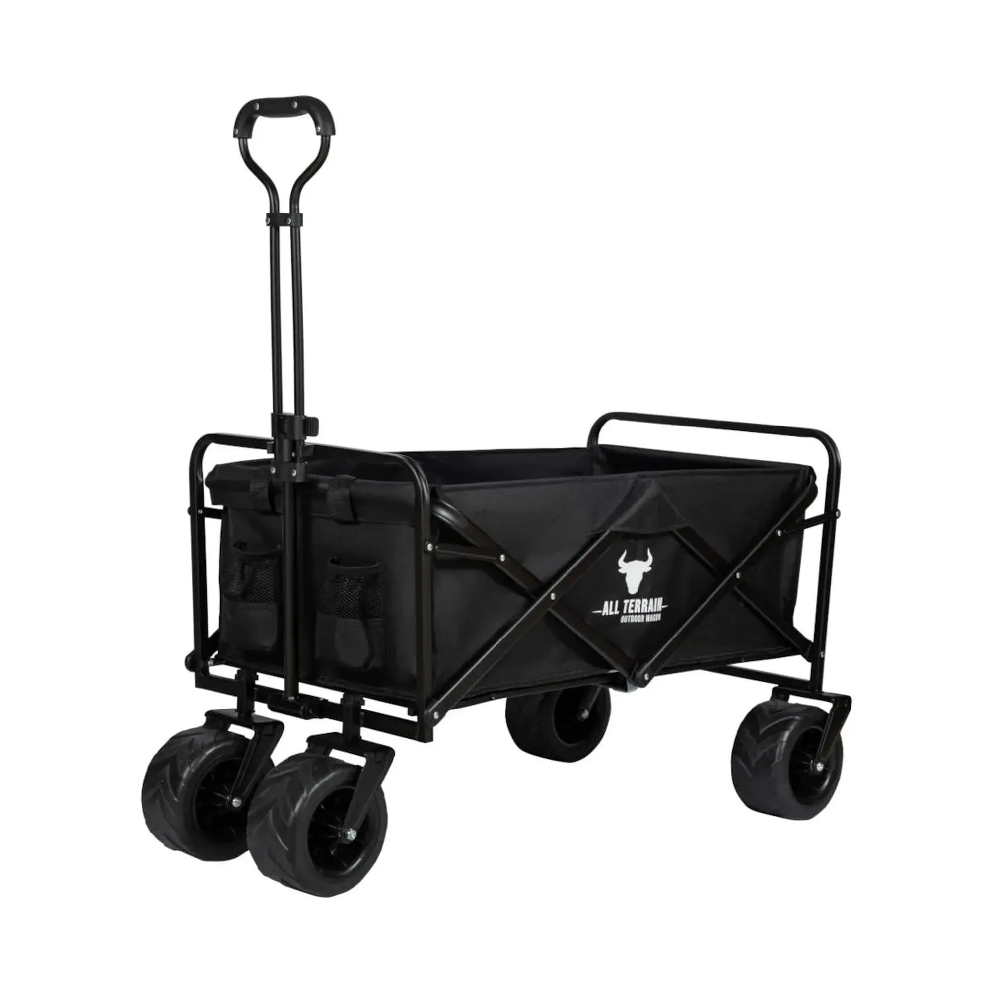 Bull All Terrain Folding Outdoor Wagon Trolley - Black