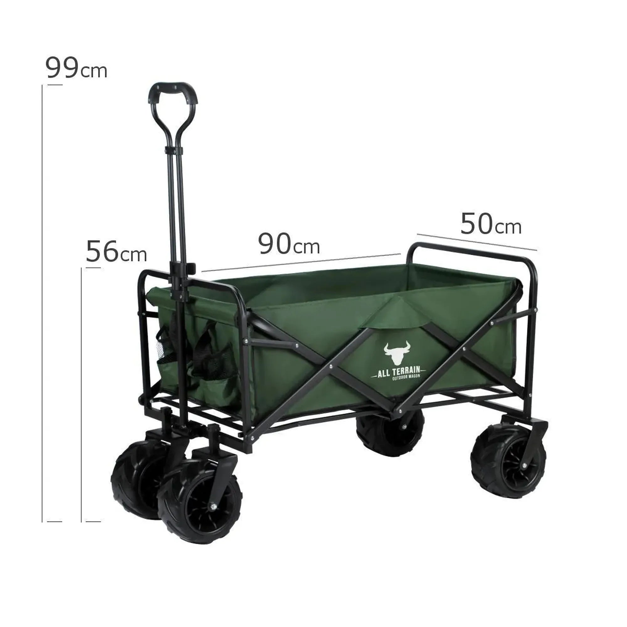 Bull All Terrain Folding Outdoor Wagon Trolley - Green