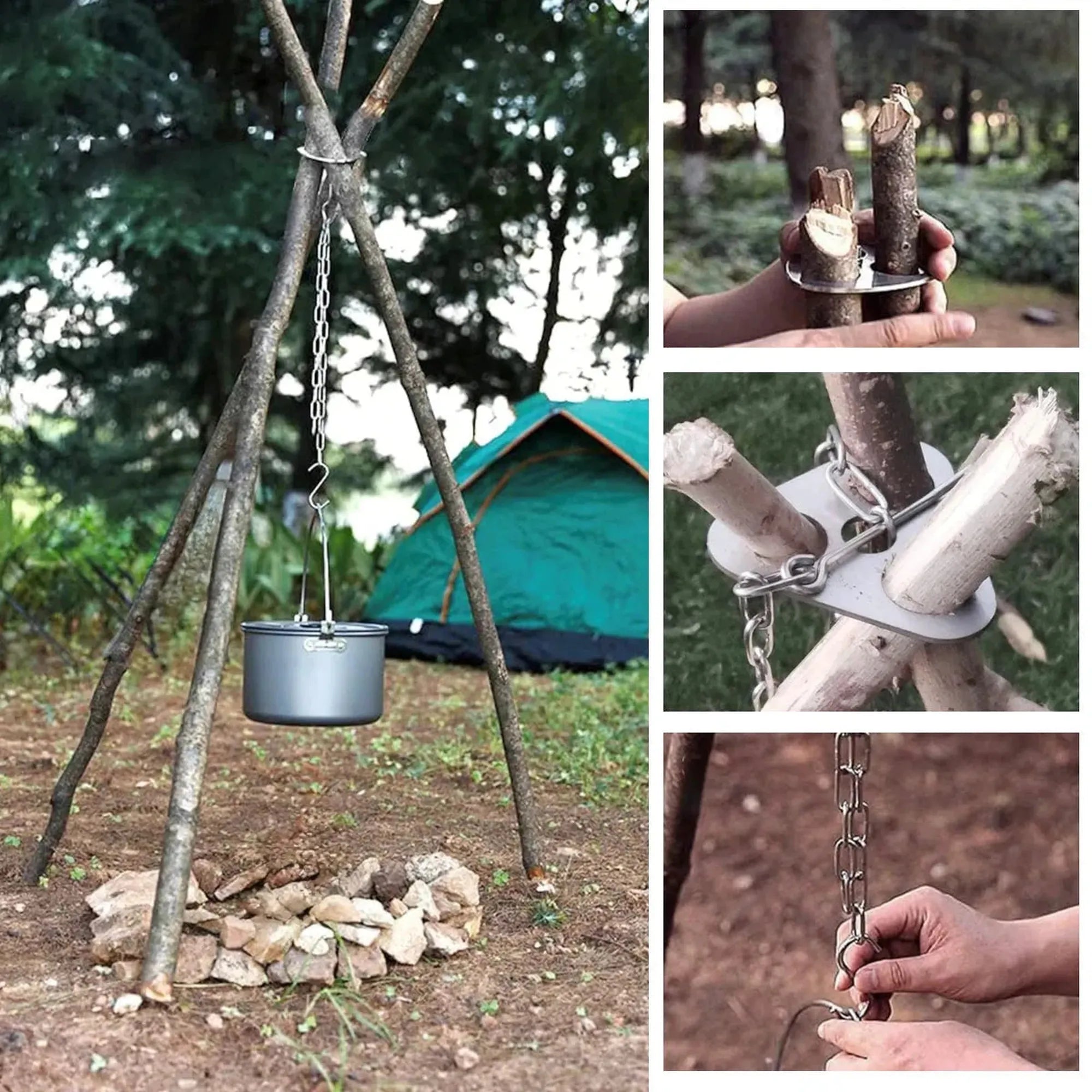 CEuk Bushcraft Portable Tripod Mounting Chain