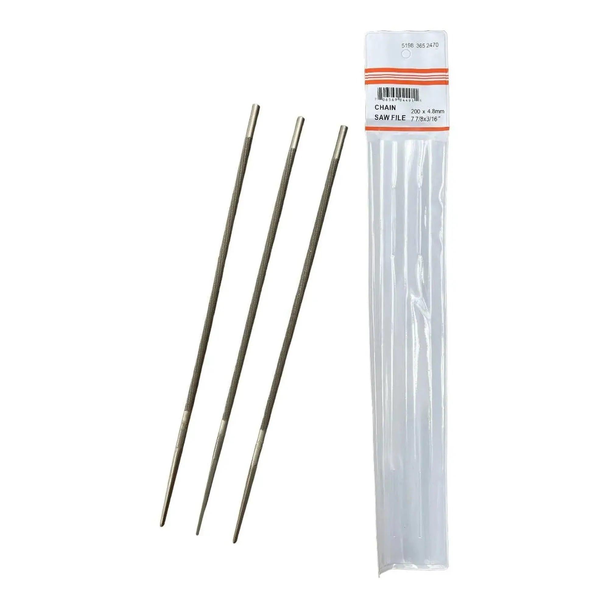CEuk Chainsaw Round File 3 Pack - 3/16" (4.8mm)