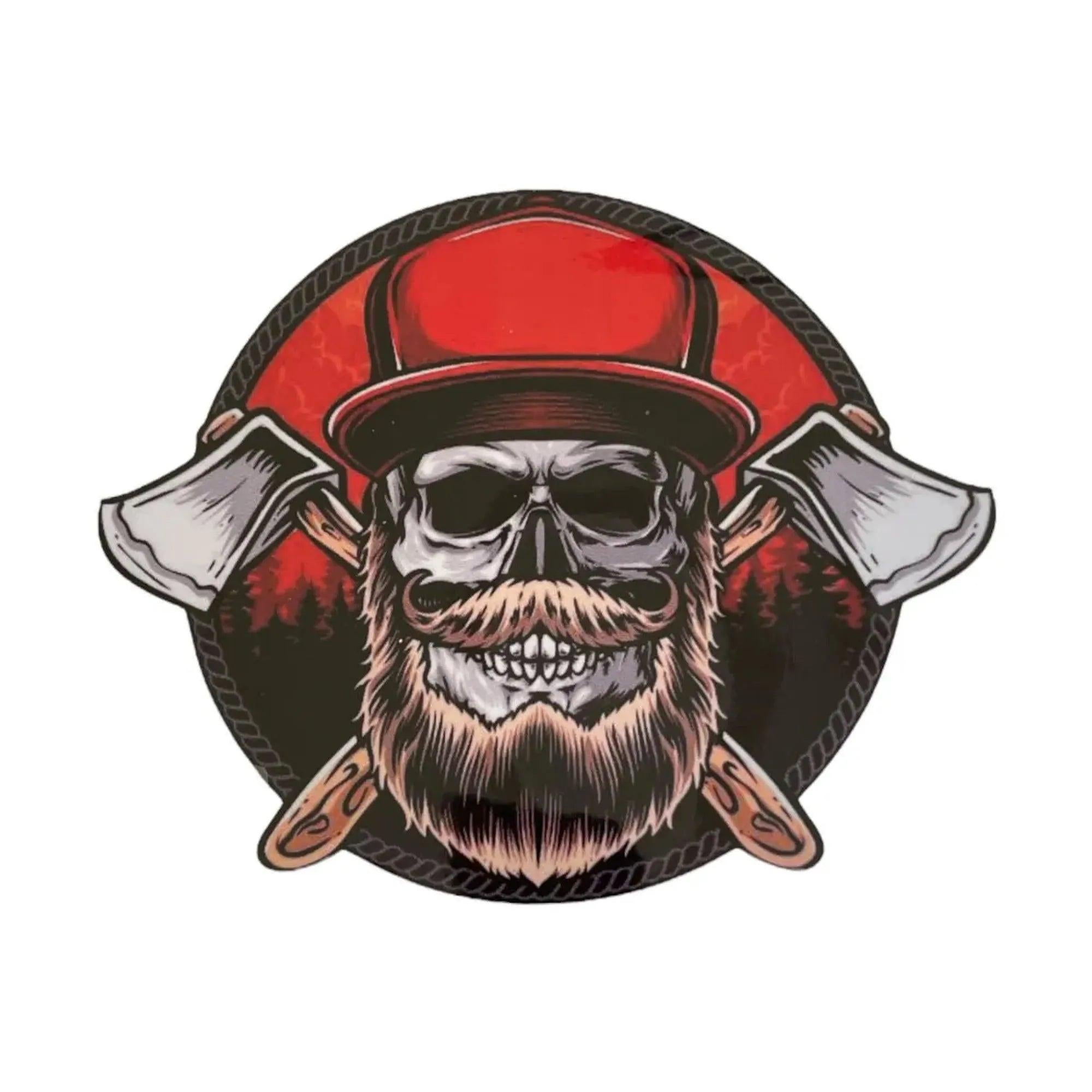 CEuk Skull Axe Logger Vinyl Decal Sticker