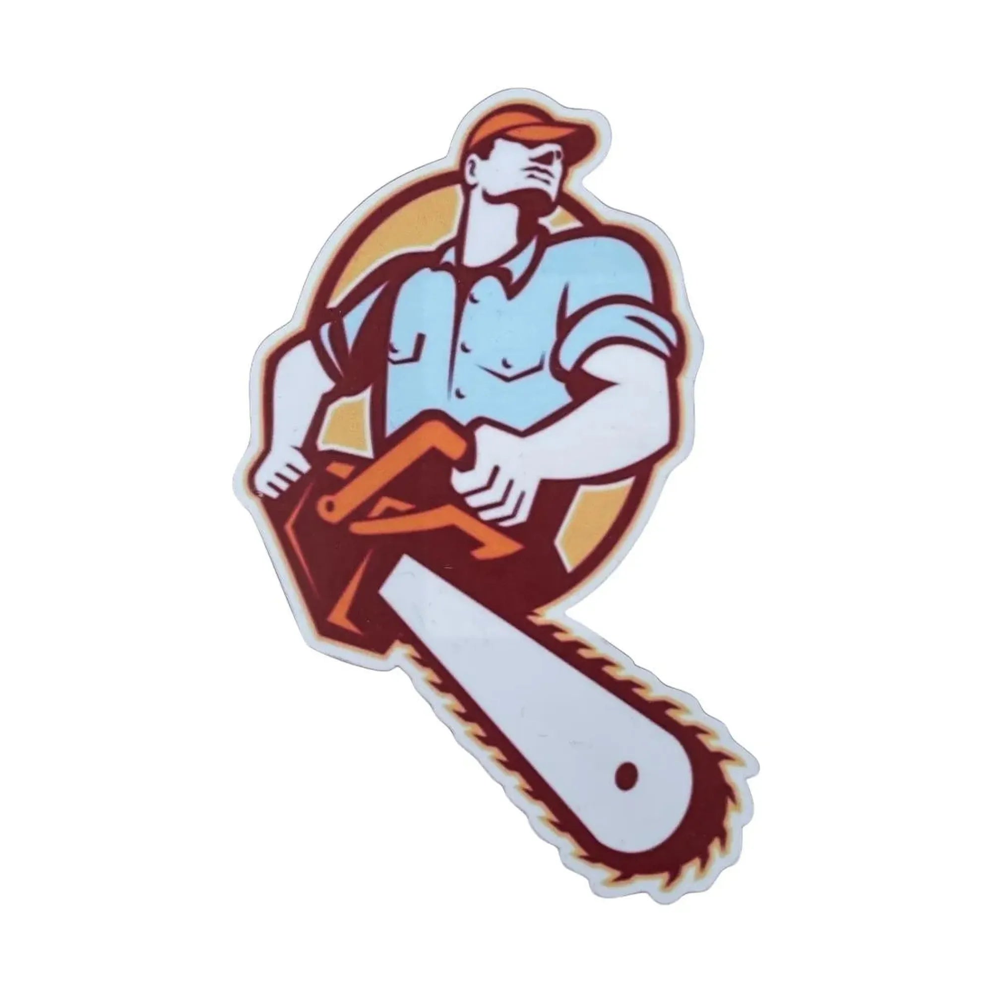 CEuk Vintage Lumberjack Chainsaw Vinyl Decal Sticker