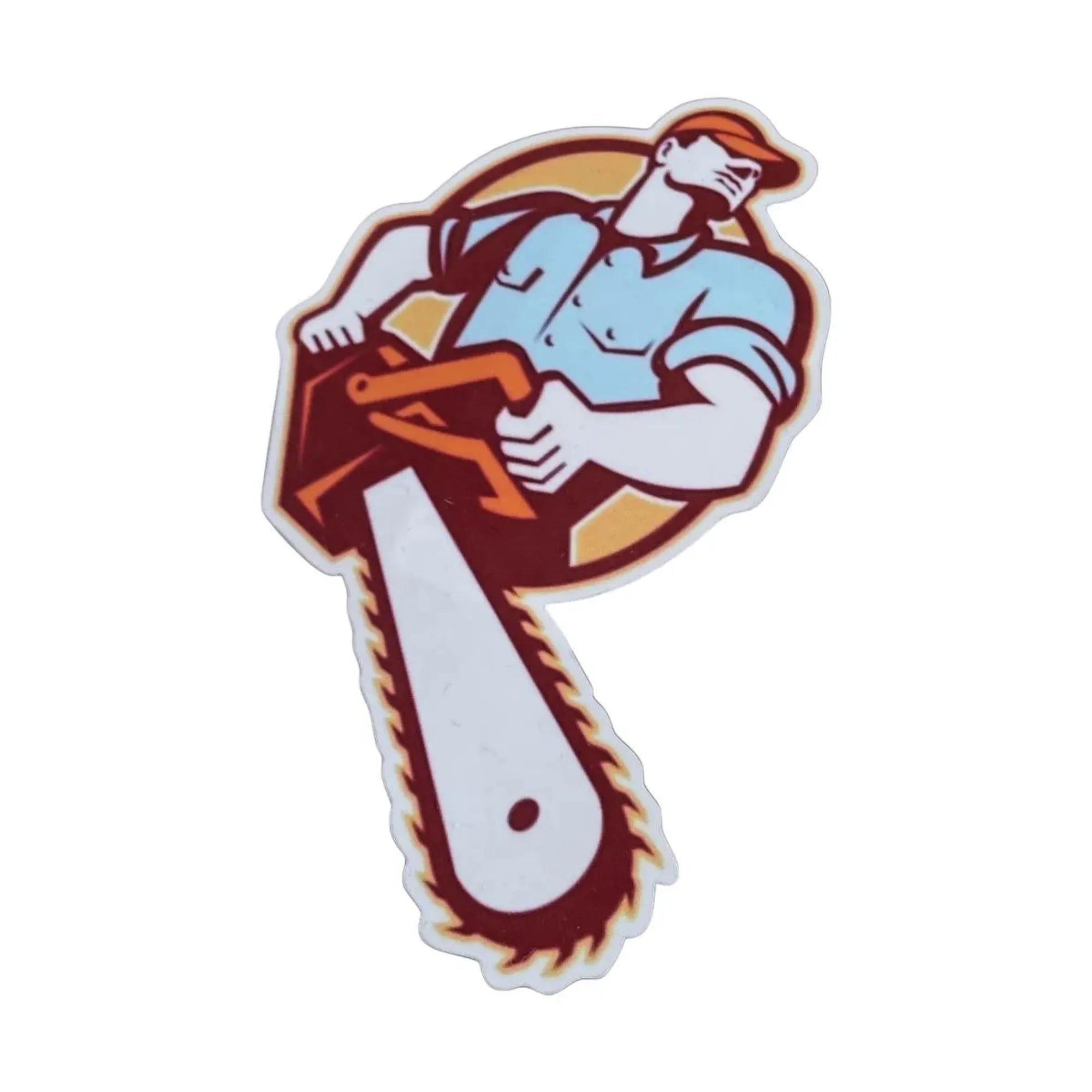 CEuk Vintage Lumberjack Chainsaw Vinyl Decal Sticker