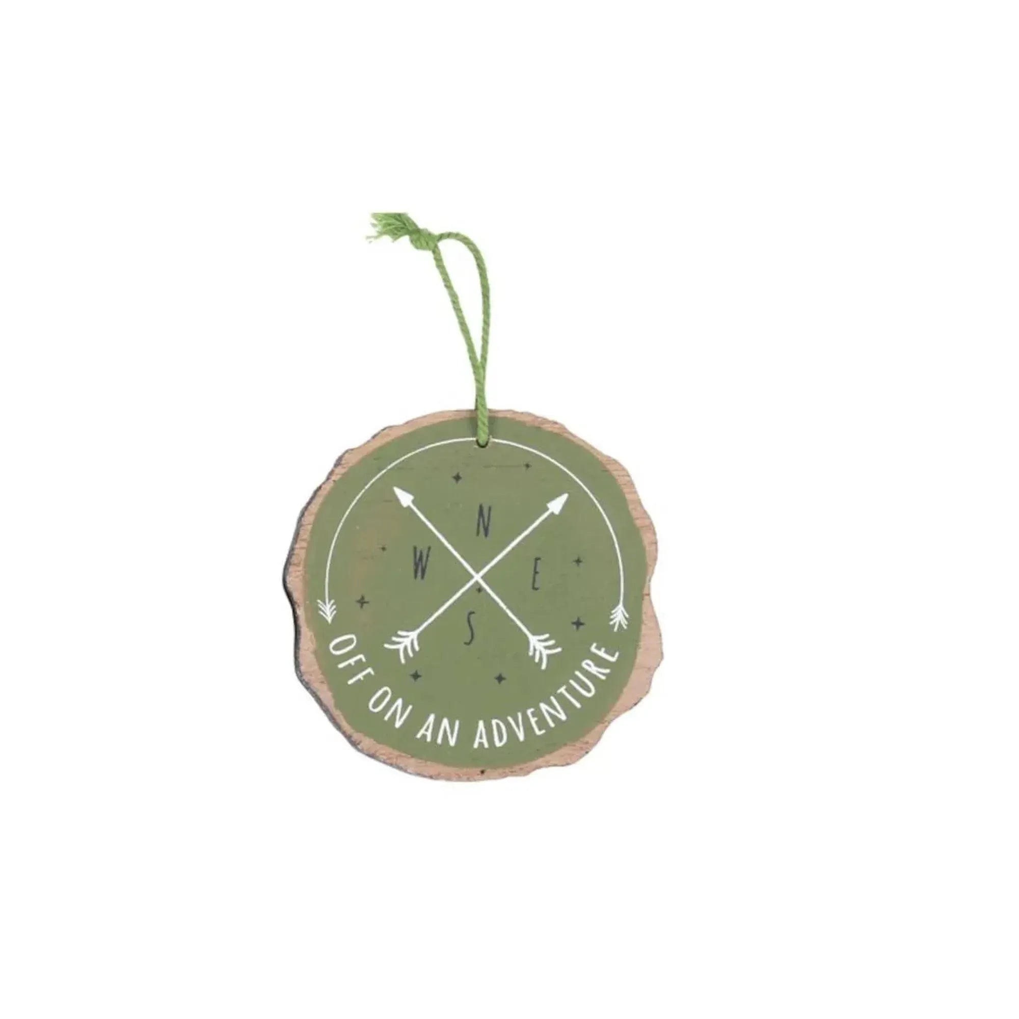 Happy Camper Off On An Adventure Wood-Slice Effect Hanging Sign