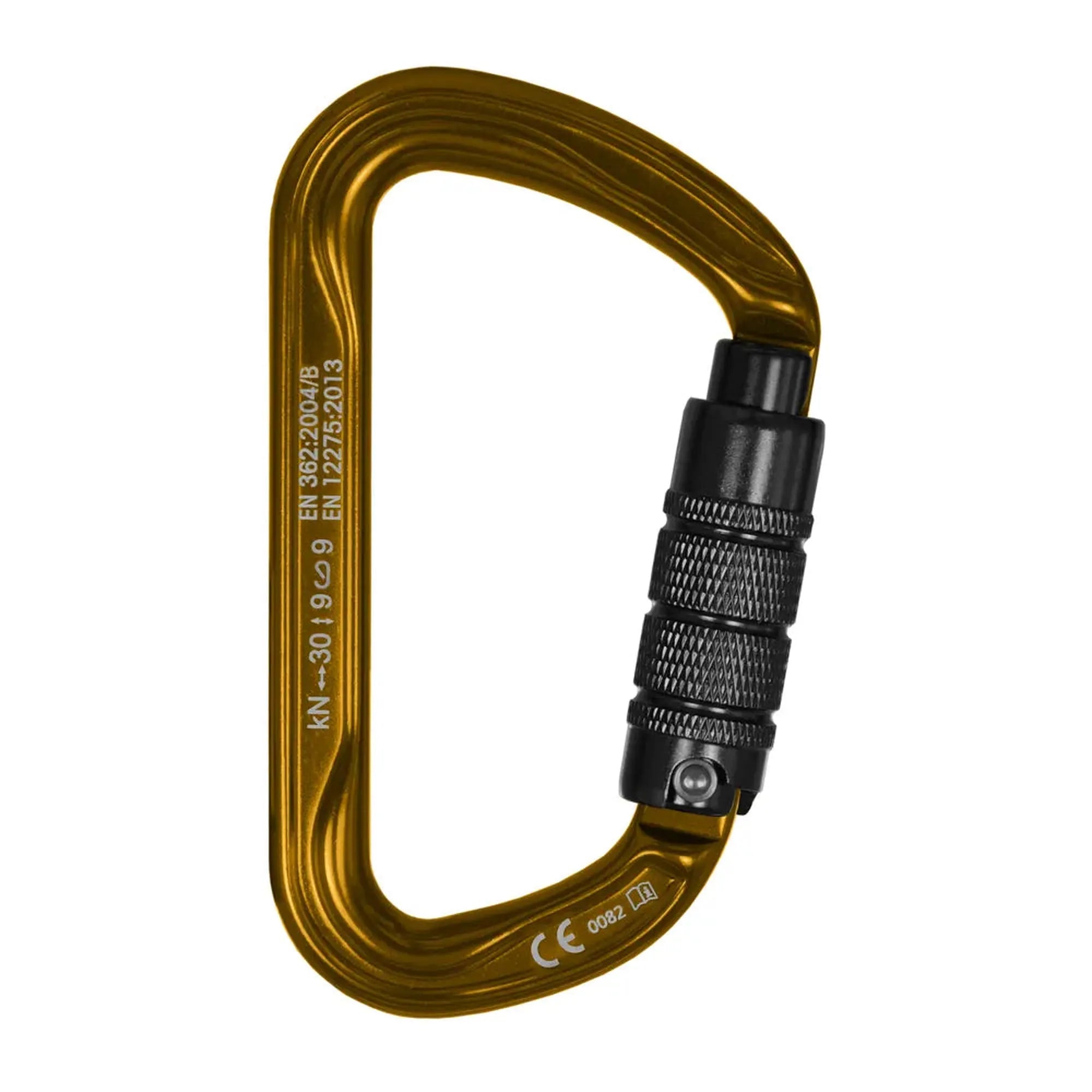 Stein Secura D 3 Way Carabiner - Gold - Twin Pack