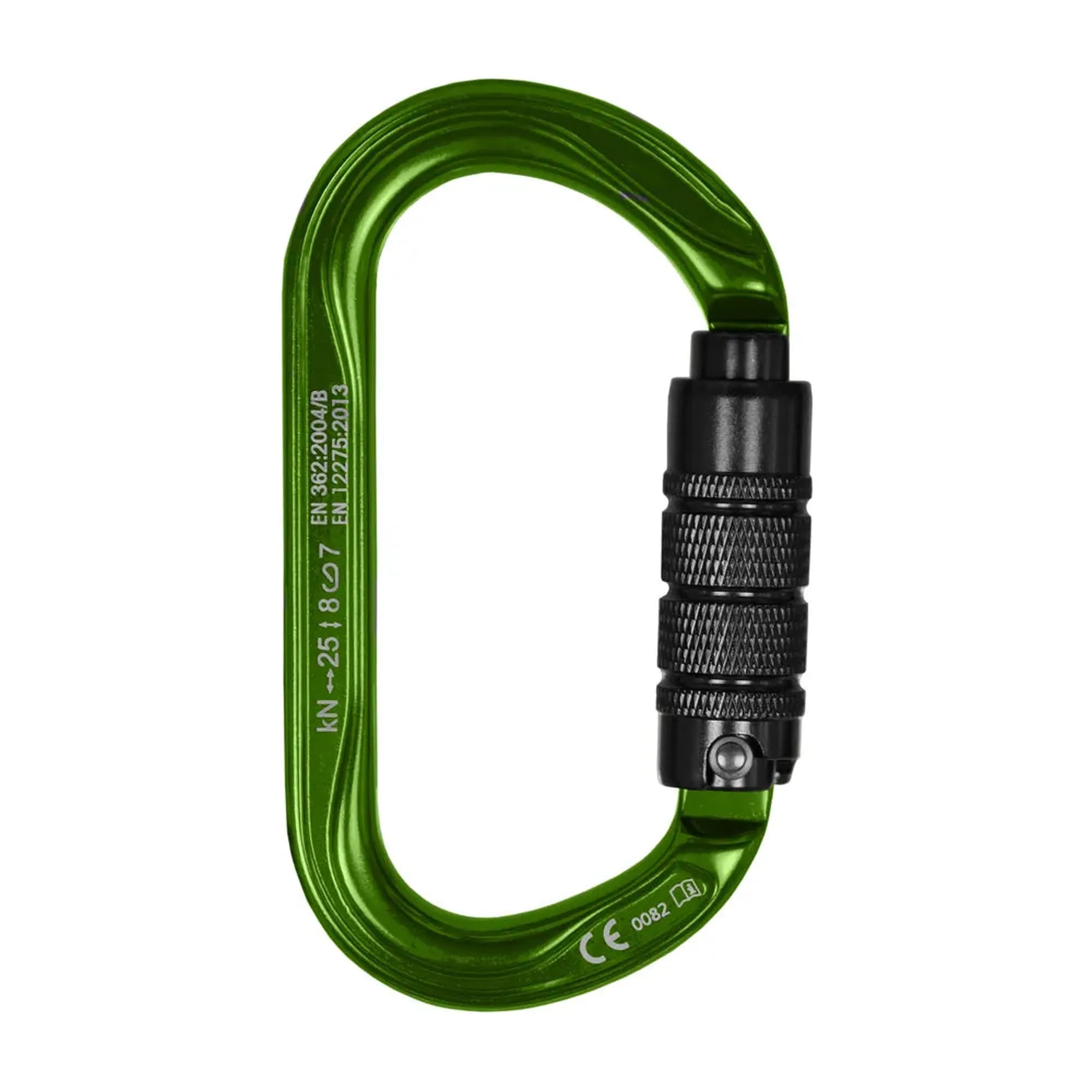 Stein Secura OVAL 3 Way Carabiner - Green - Twin Pack