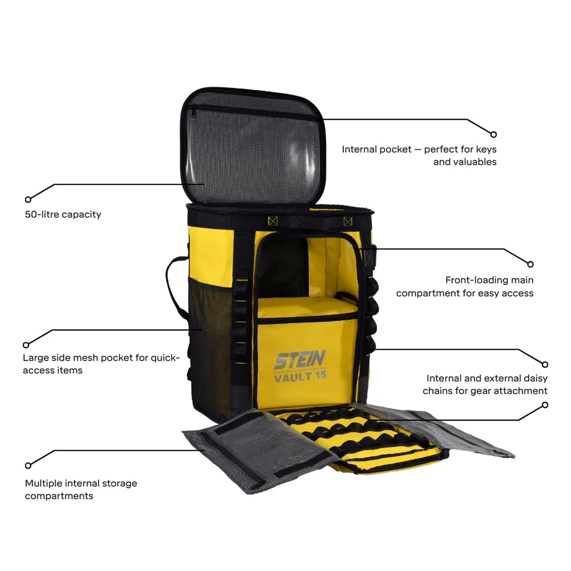 Stein Voyager 50 Bag with Vault 15 - Yellow