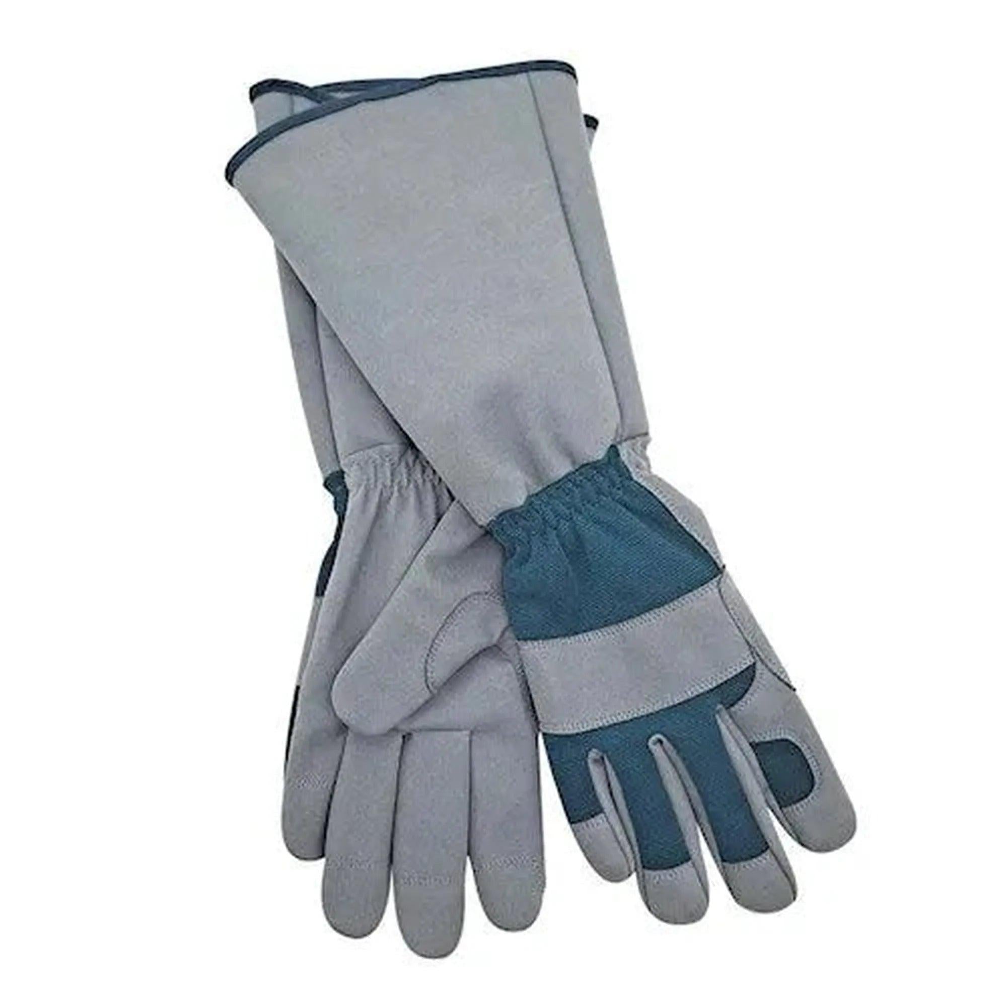 Town & Country Stretch-Fit Gauntlet Gloves - Grey/Blue