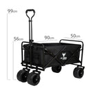 Bull All Terrain Folding Outdoor Wagon Trolley - Black