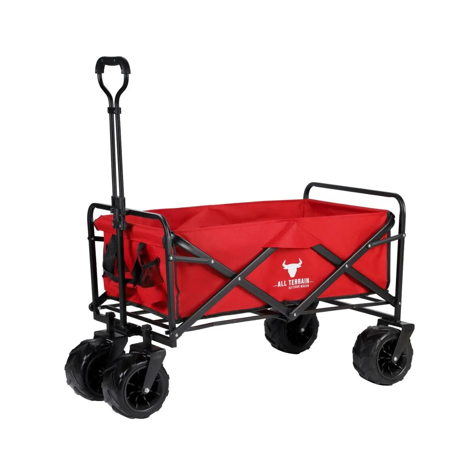 Bull All Terrain Folding Outdoor Wagon Trolley - Red