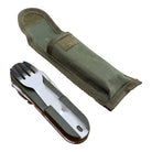 CEuk 6-in-1 Bushcraft Multi-Tool Fork Spoon Knife Folding Cutlery Kit