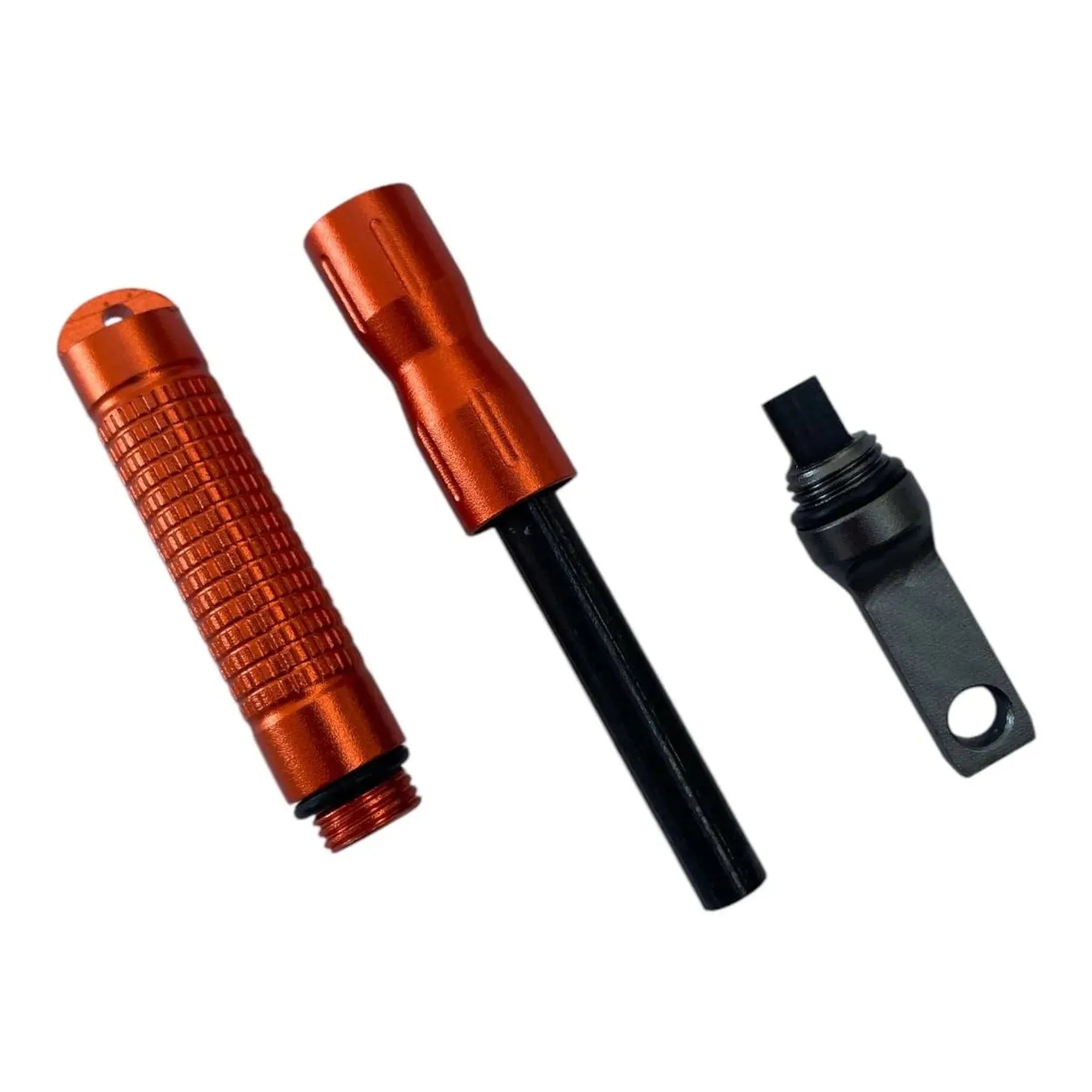 CEuk Bushcraft Flint and Steel Fire Starter Stick - Orange