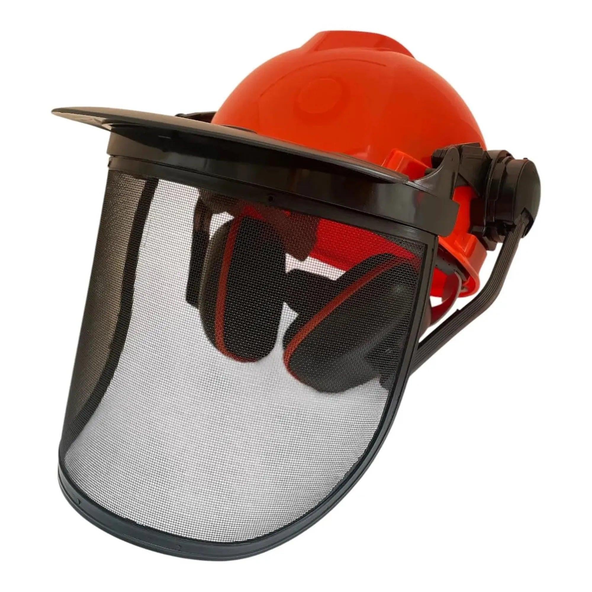 CEuk Chainsaw Safety Forestry Helmet with Protective Ear Muffs & Mesh Visor