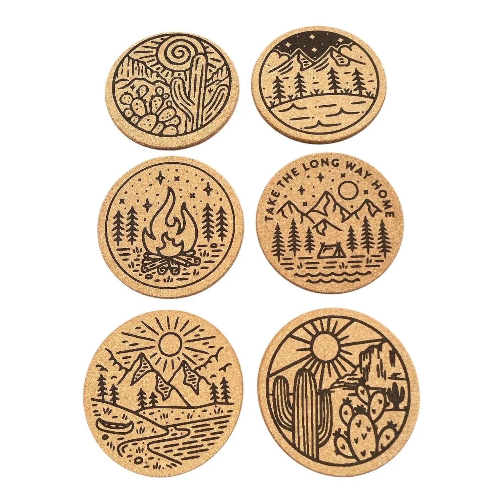 CEuk Cork Coaster Set of 6
