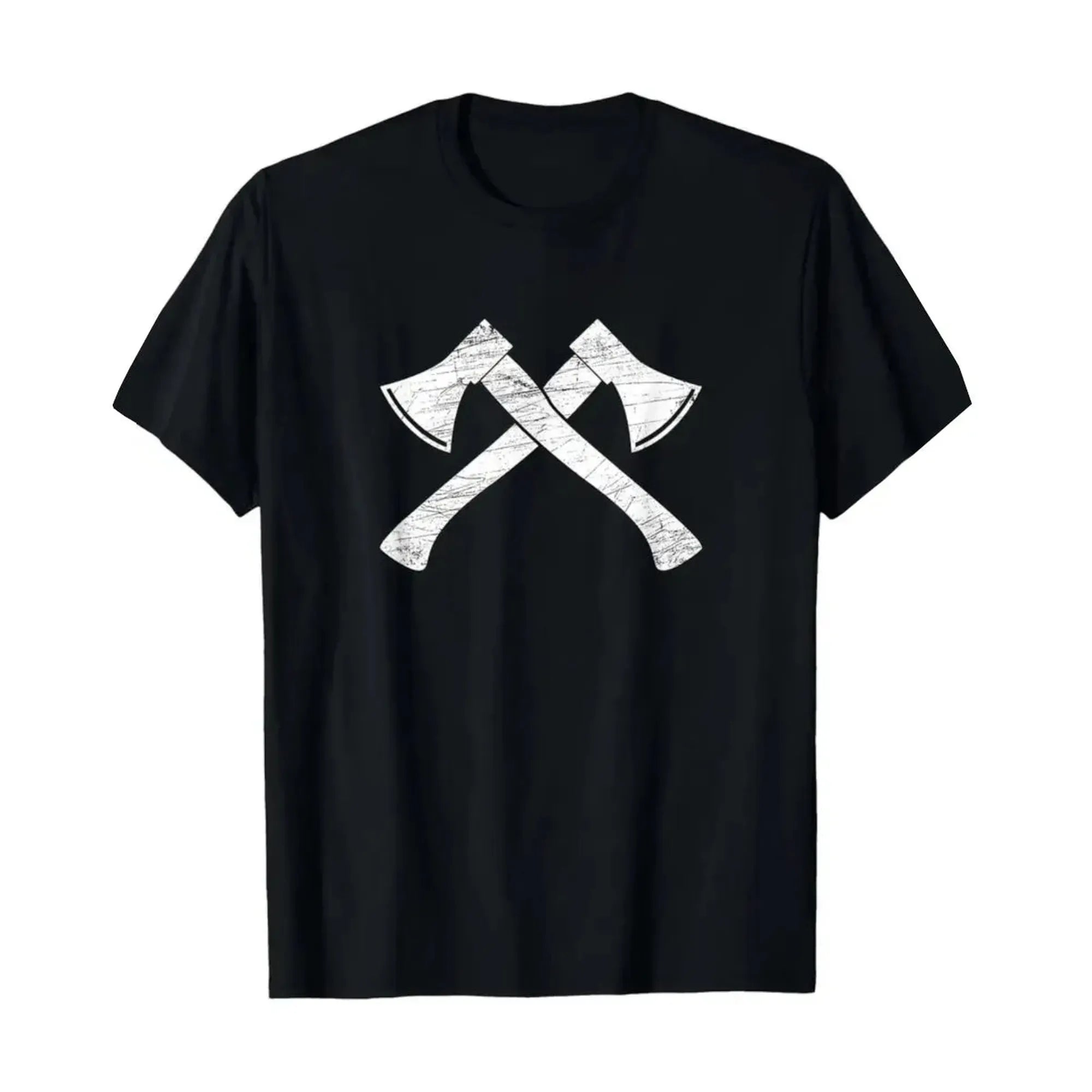 CEuk Vintage Axes Crossed T-shirt - Black