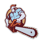 CEuk Vintage Lumberjack Chainsaw Vinyl Decal Sticker