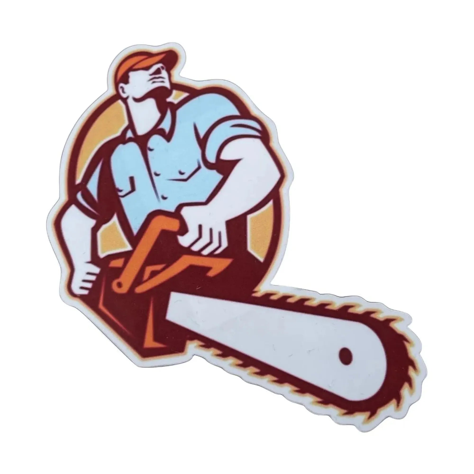 CEuk Vintage Lumberjack Chainsaw Vinyl Decal Sticker