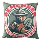 Smokey Bear Only You Can Prevent Wildfires Cushion