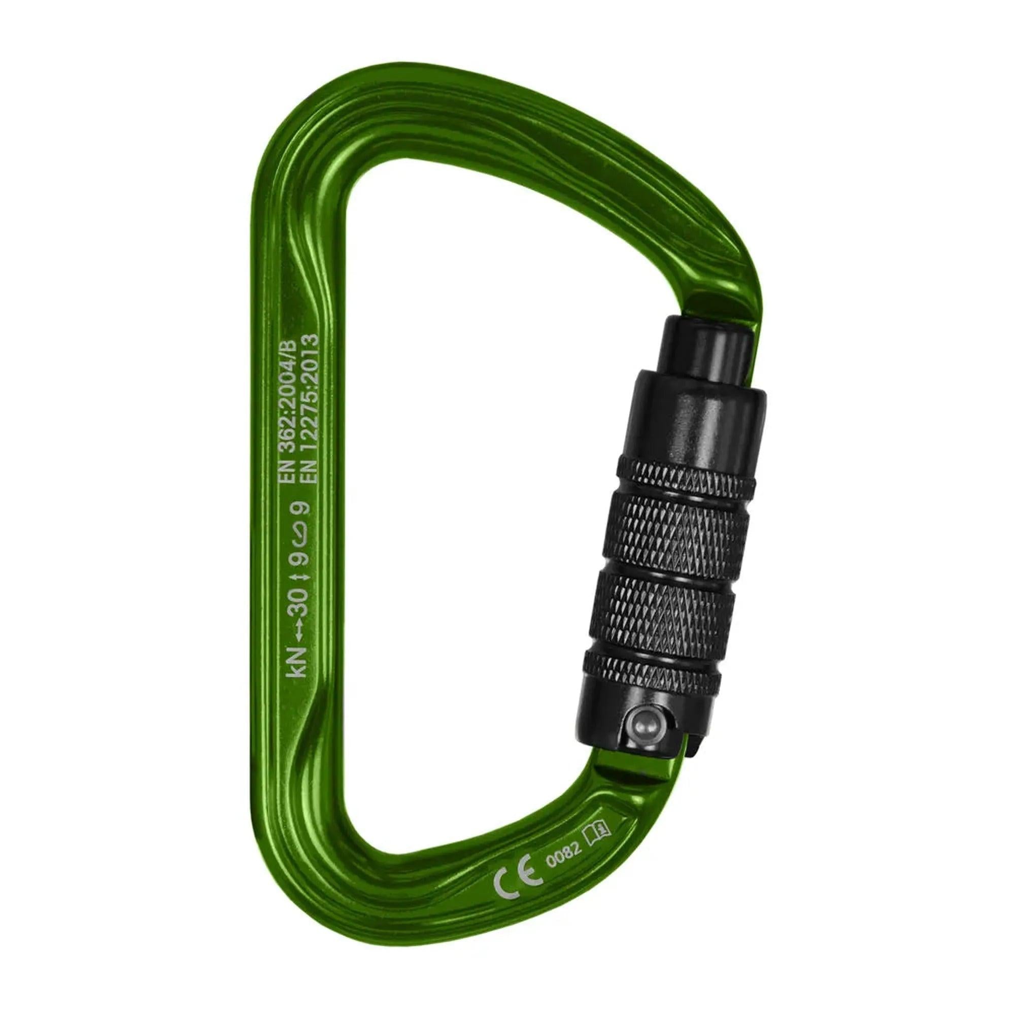 Stein Secura D 3 Way Carabiner - Green - Twin Pack