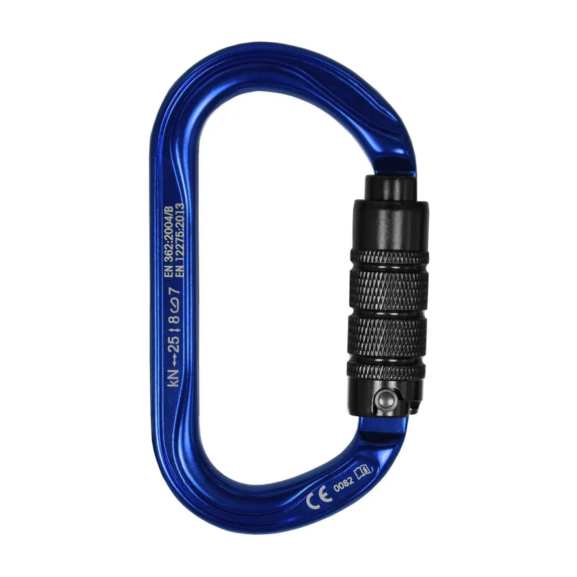 Stein Secura OVAL 3 Way Carabiner - Blue - Twin Pack