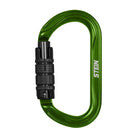 Stein Secura OVAL 3 Way Carabiner - Green - Twin Pack
