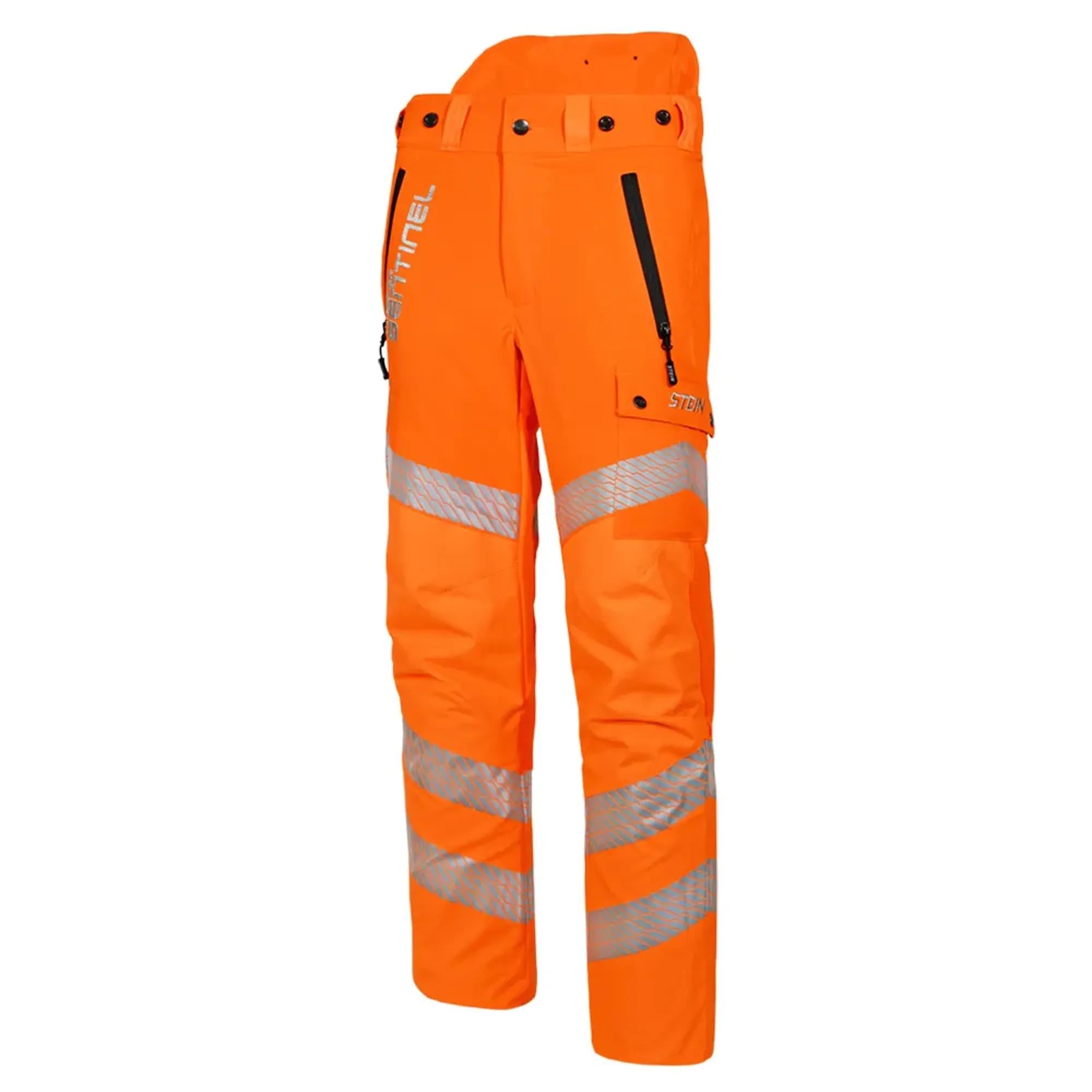 Stein Sentinel Rail Type C Chainsaw Trousers - Hi-Viz Orange Long Leg