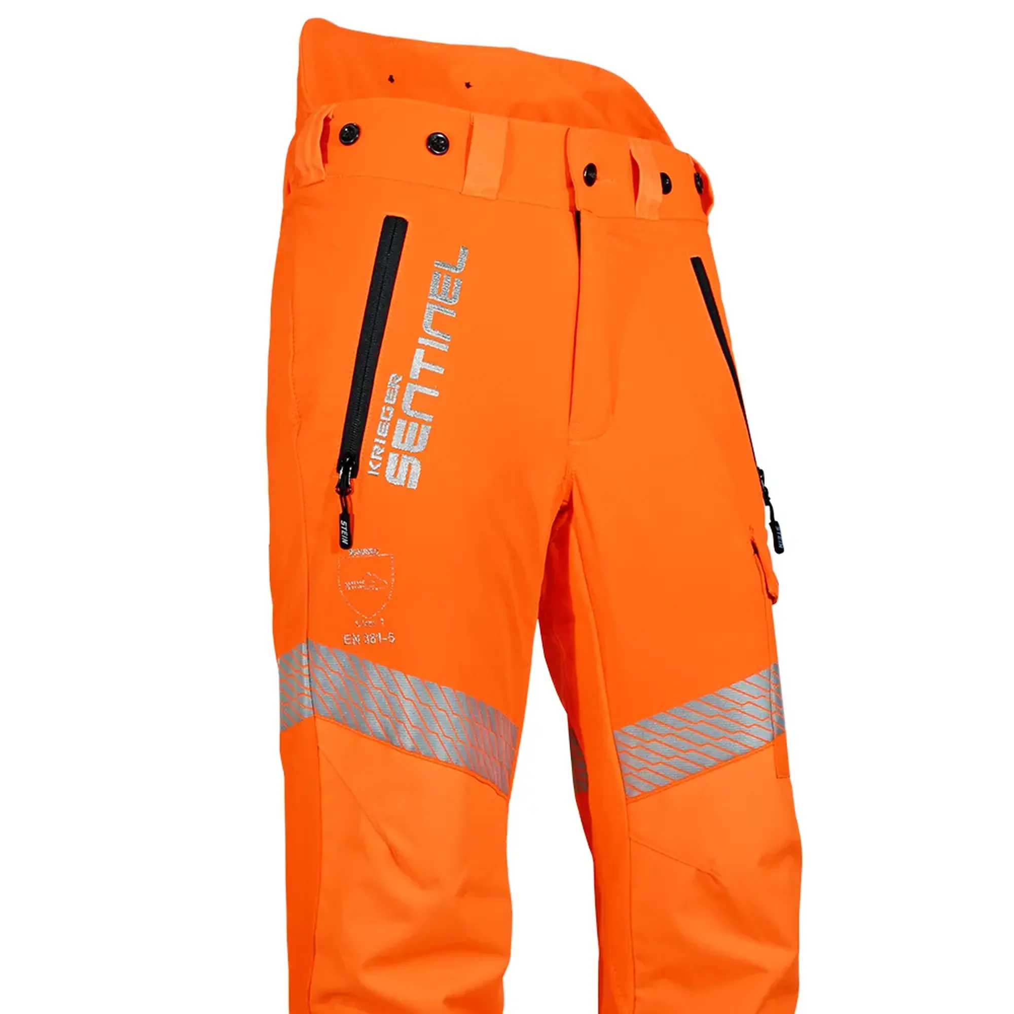 Stein Sentinel Rail Type C Chainsaw Trousers - Hi-Viz Orange Standard Leg