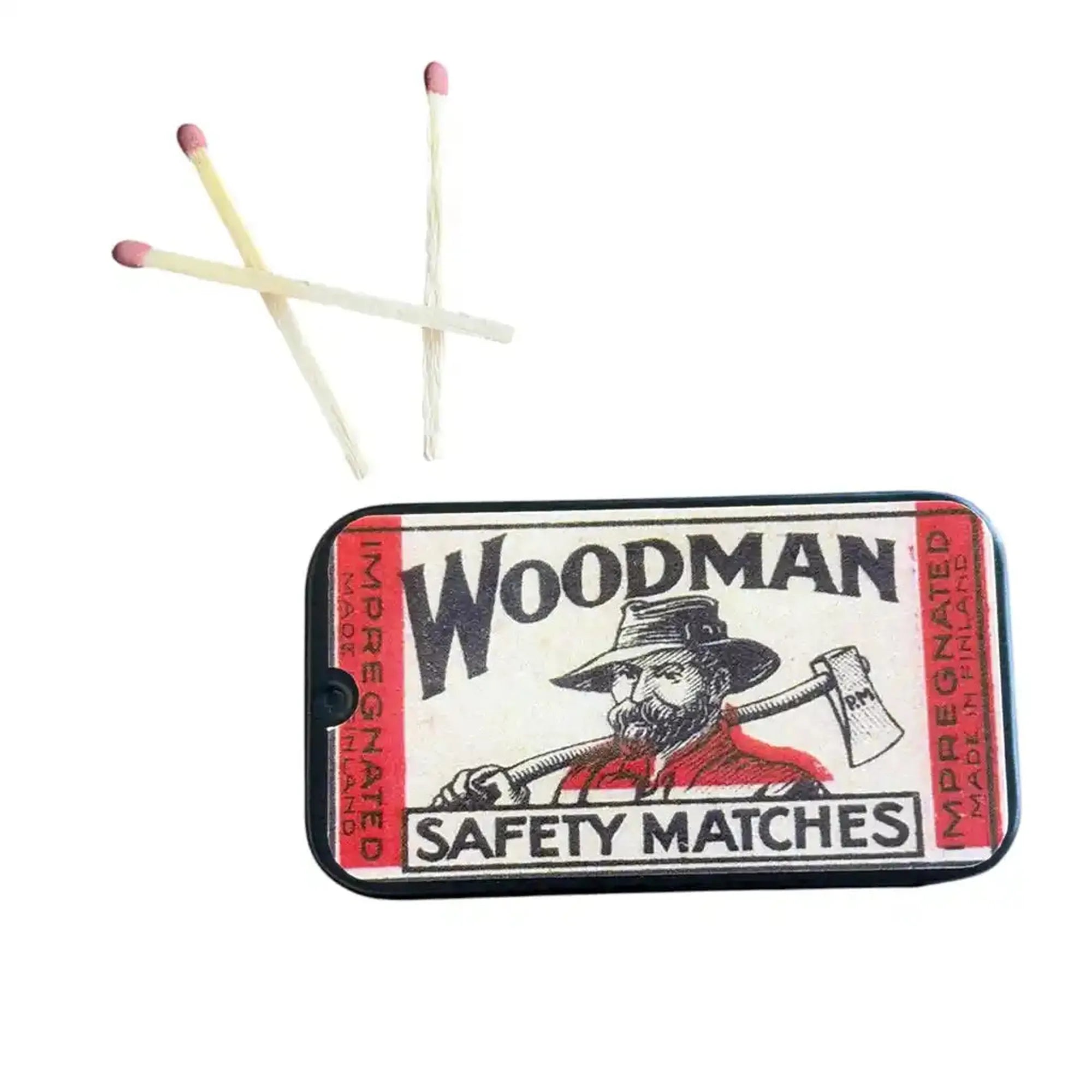 Tatanka Woodman Vintage Matchbox Tin & 30 Matches