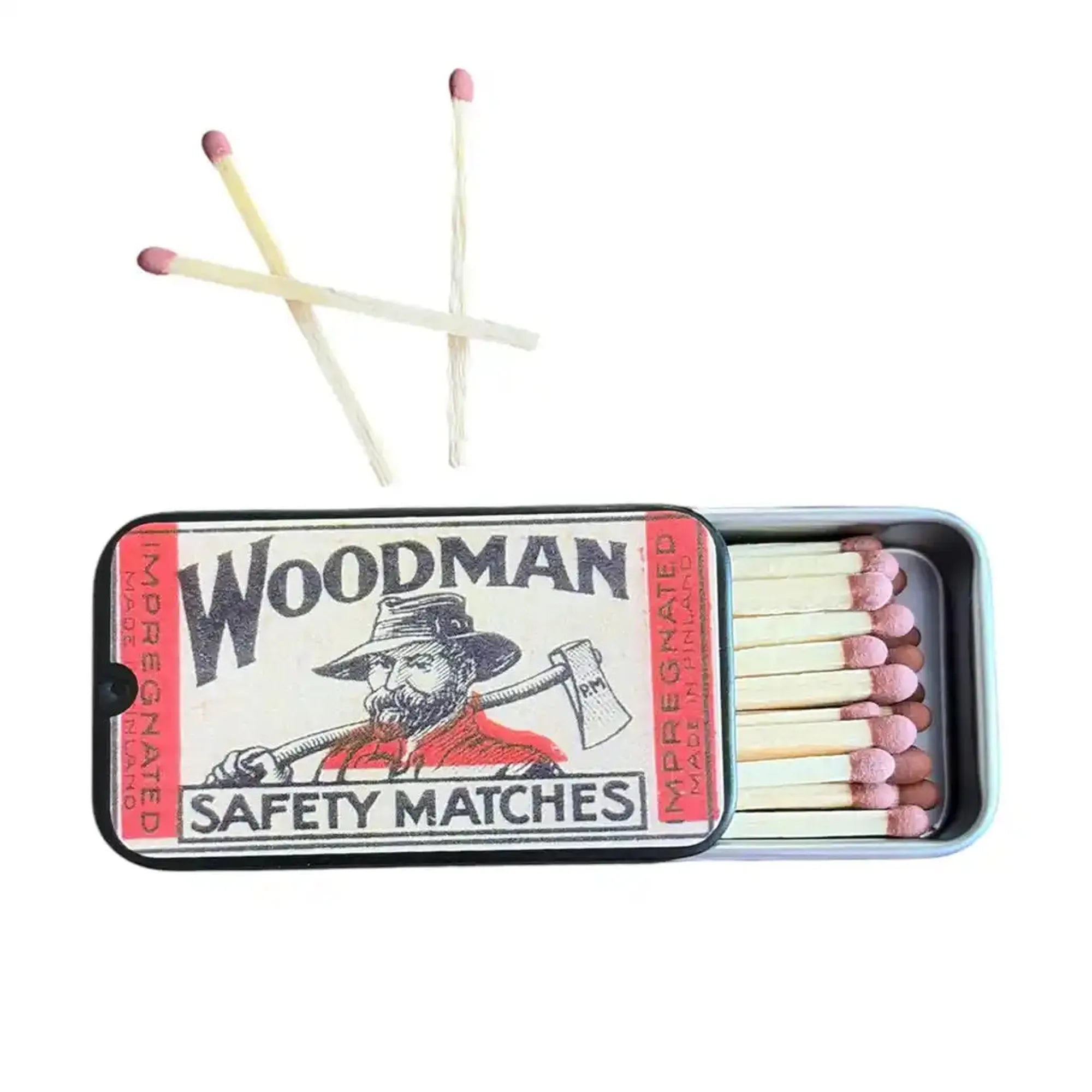 Tatanka Woodman Vintage Matchbox Tin & 30 Matches