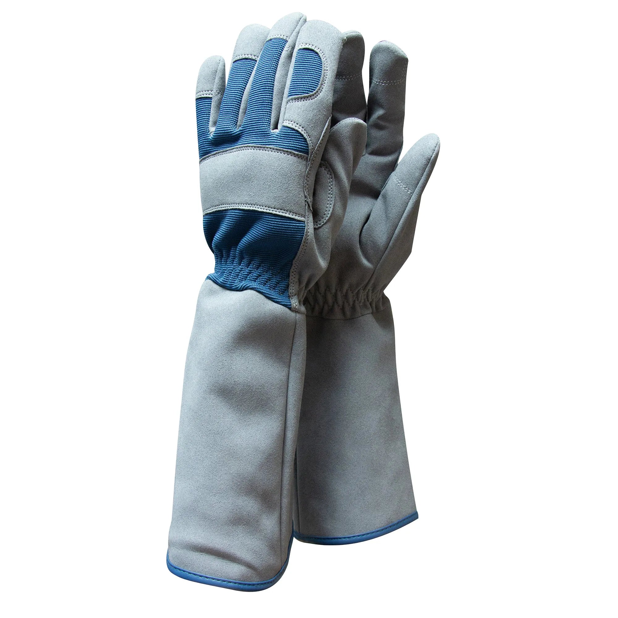 Town & Country Stretch-Fit Gauntlet Gloves - Gr/Blue