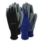 Town & Country Suregrip Latex Mens Gloves - Black/Blue - Large - 2 Pack