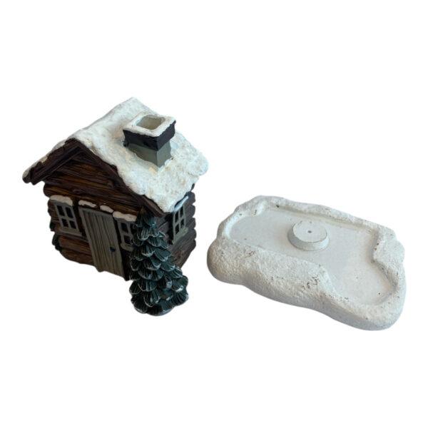 Smoking Log Cabin Cone Incense Burner - Image 3