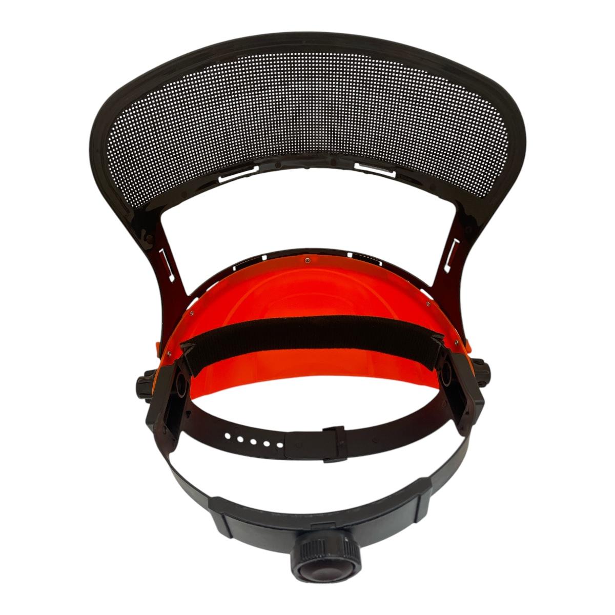 CEuk Browguard Safety Visor with Polycarbonate & Mesh Visor Open