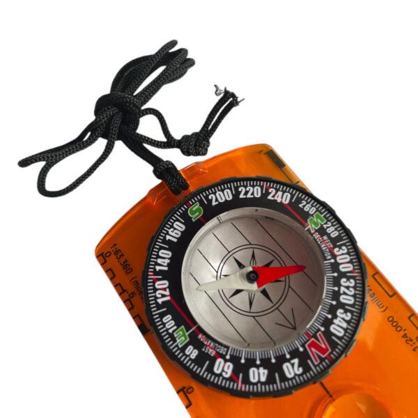 CEuk Waterproof Compass With Map Scale Orange Compass Face