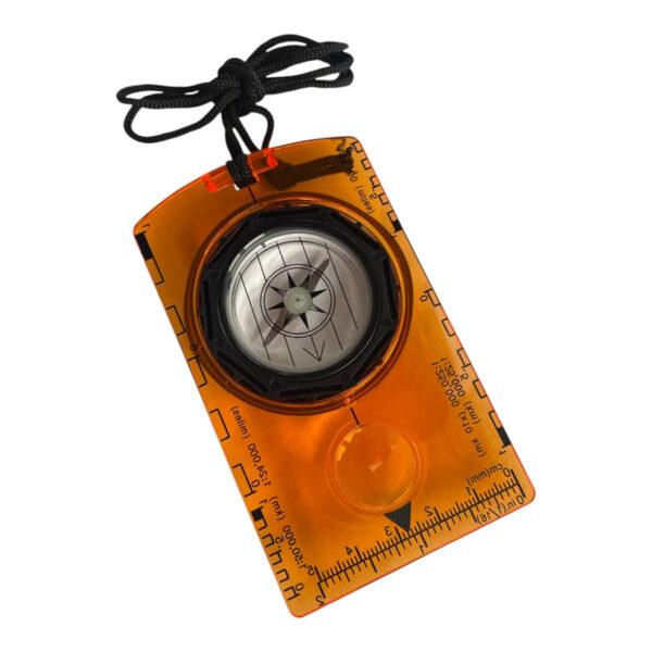 CEuk Waterproof Compass With Map Scale Orange Reverse