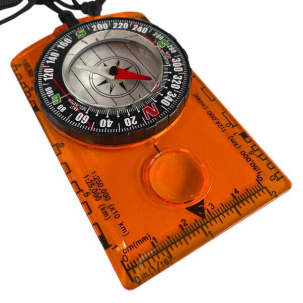 CEuk Waterproof Compass With Map Scale Orange Scale