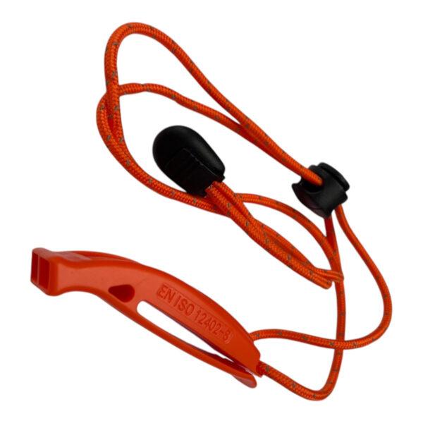 CEuk Dual Frequency Survival Whistle Orange Side Profile