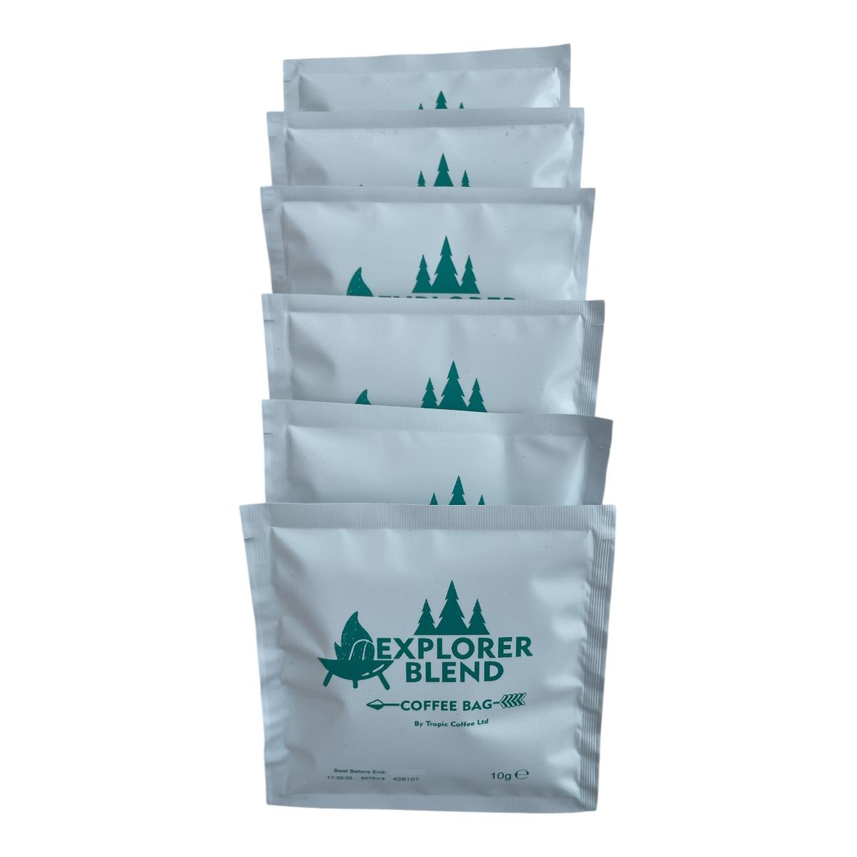 CEuk Explorer Blend Coffee Bag 10g x6 Hessian String Set Bags