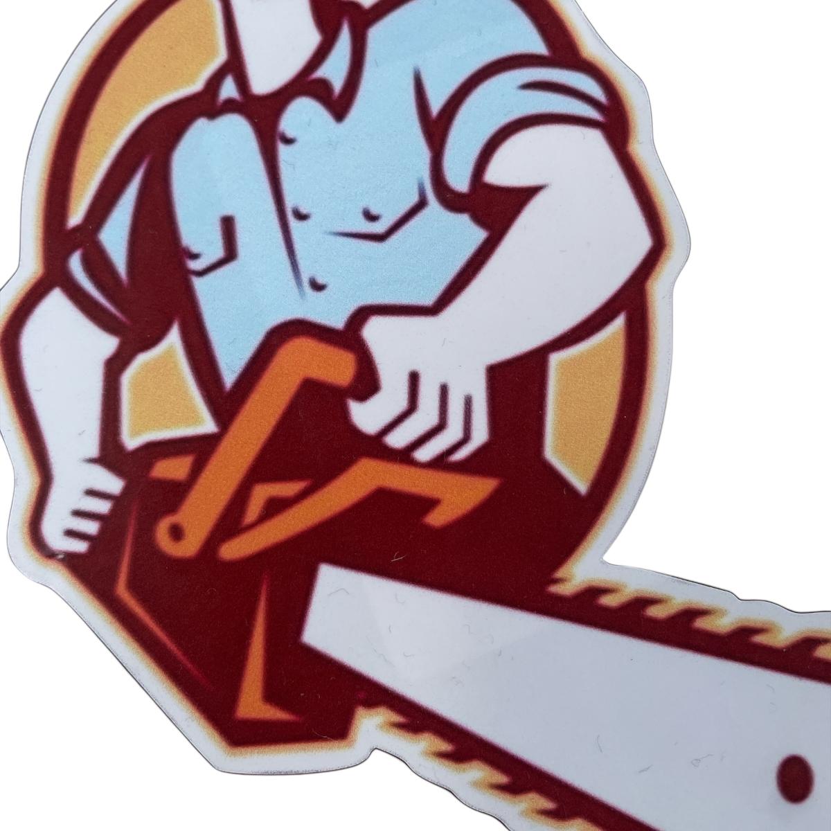 CEuk Vintage Lumberjack Vinyl Decal Sticker Close