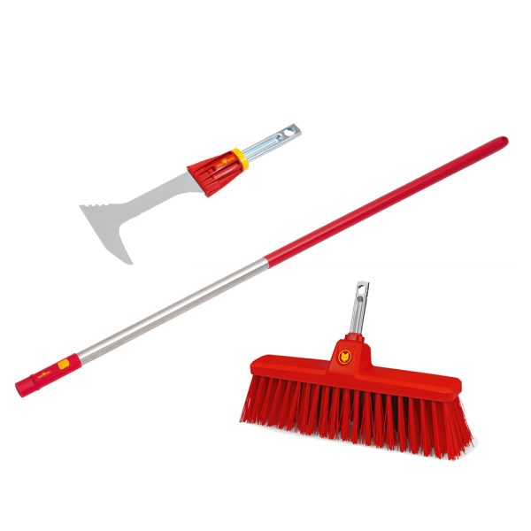 Wolf Garten Handle, Broom and Scraper