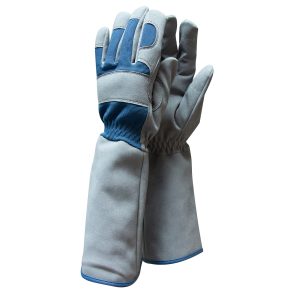 Town & Country Stretch-Fit Gauntlet Gloves - Grey/Blue - S-L