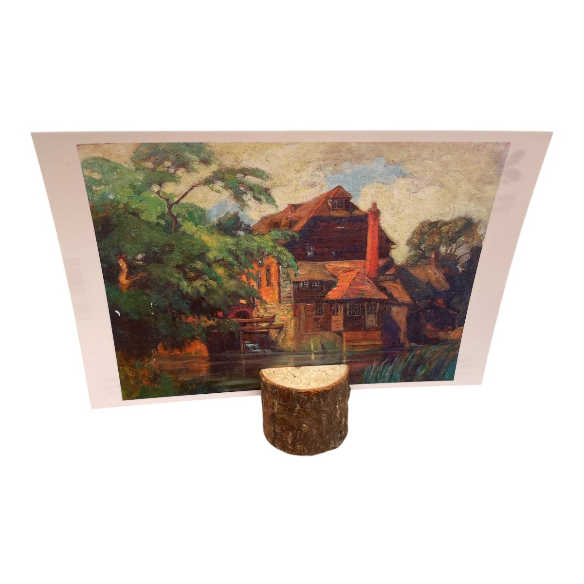 CEuk Rustic Wooden Place Card Holder Postcard