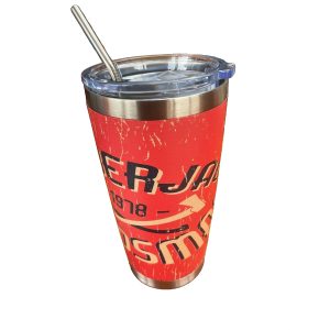 CEuk Lumberjack Woodsman Stainless Steel Tumbler Close