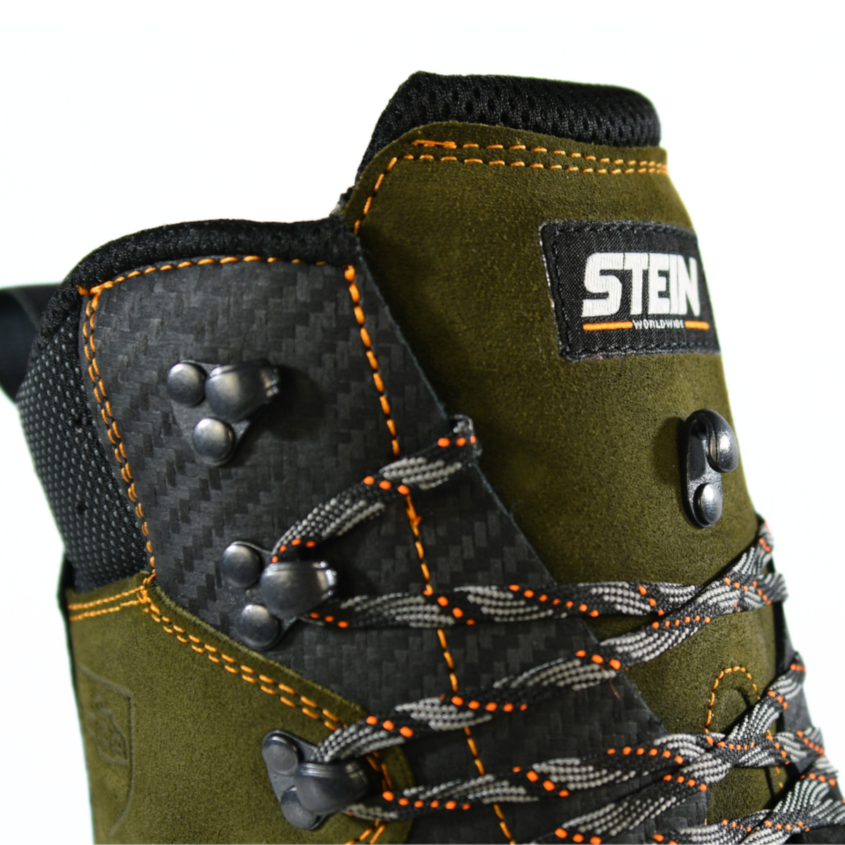 Stein Defender MAX V2 Chainsaw Boots Class 2 Olive UK Size 7-12 Heel Profile