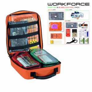 Stein WORKFORCE First Aid and Bleed Control Trauma Kit Contents and Bag