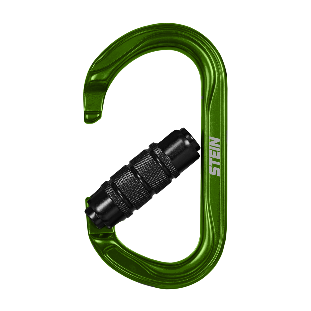 Stein Secura OVAL 3 Way Carabiner - Green 2