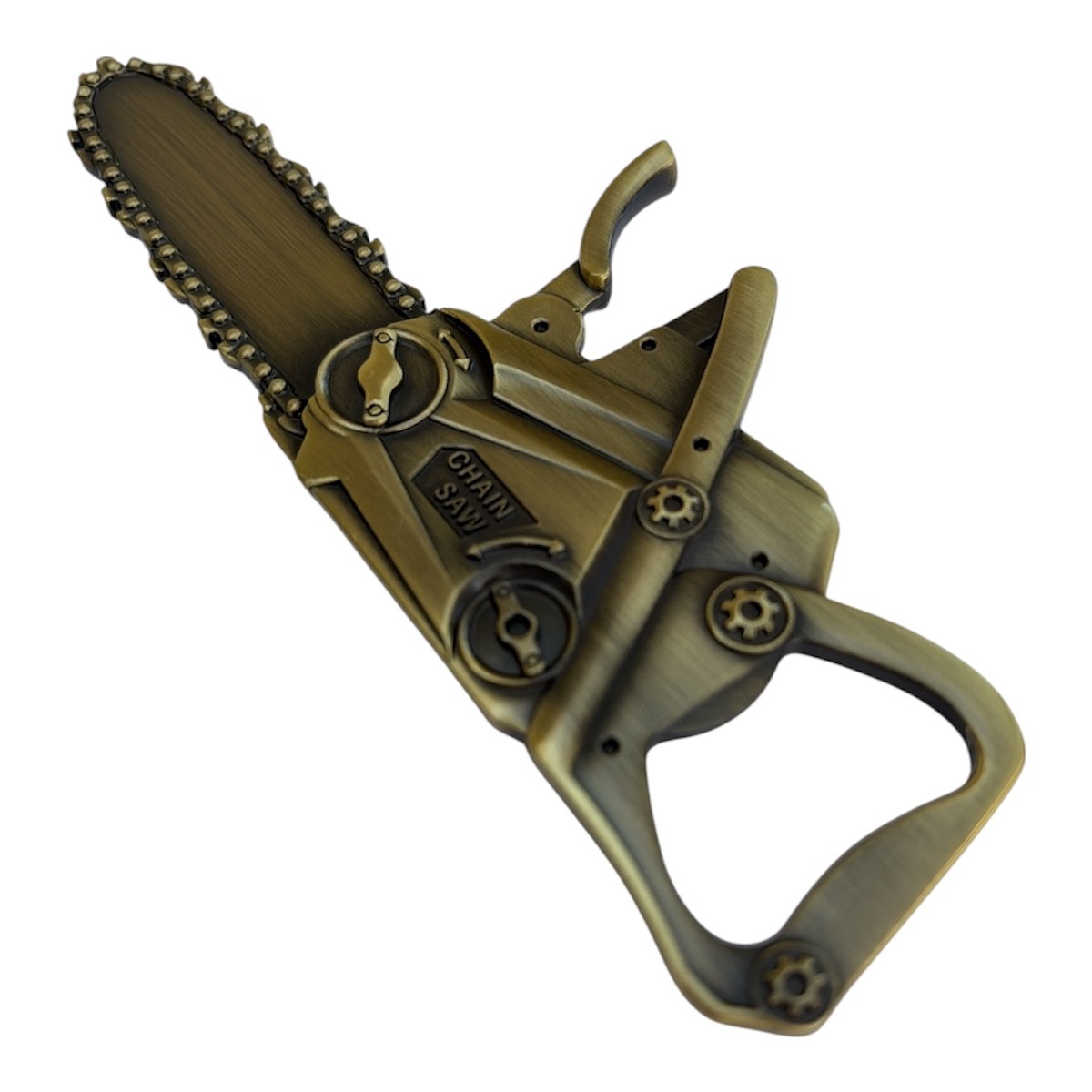 CEuk Vintage Chainsaw Bottle Opener Close