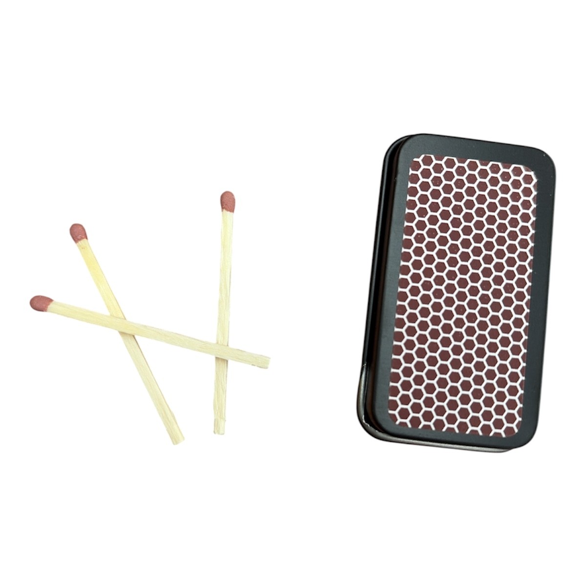 CEuk Floral Vintage Matchbox Tin & 30 Matches Reverse